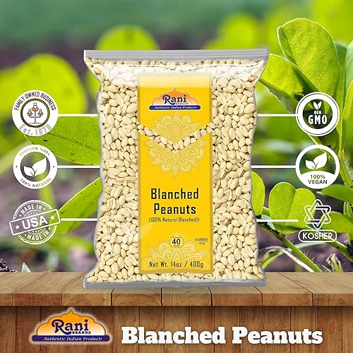 Miniatura 5 de Rani Maní sin cáscara (descorticado, sin cocinar) 14 oz (400 g)  Todo natural  Vegano  Apto para gluten  Kosher  Producto fresco de EE. UU.