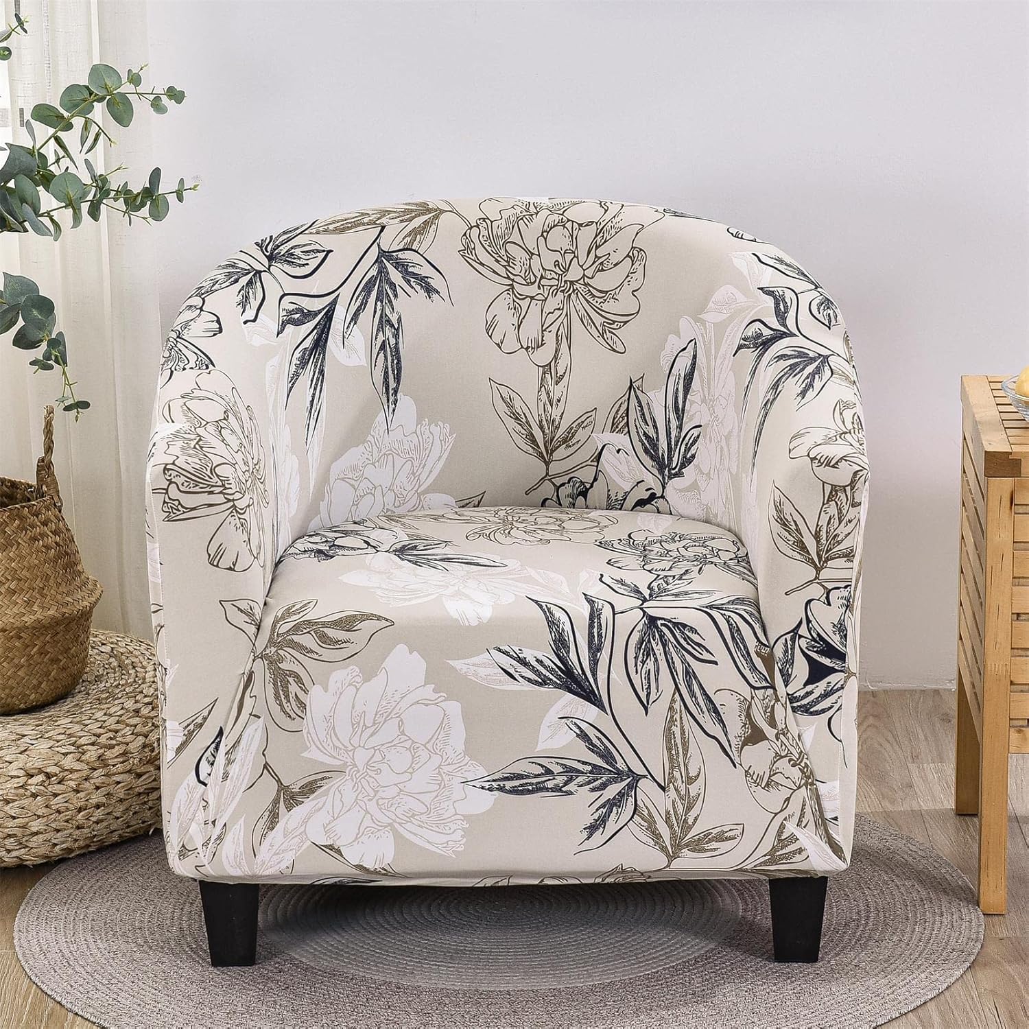 NILUOH Club Chair Slipcover Tub Chair Cover Stretch Armchair Covers Sofa Cover Furniture Protector for Living Room (A54)