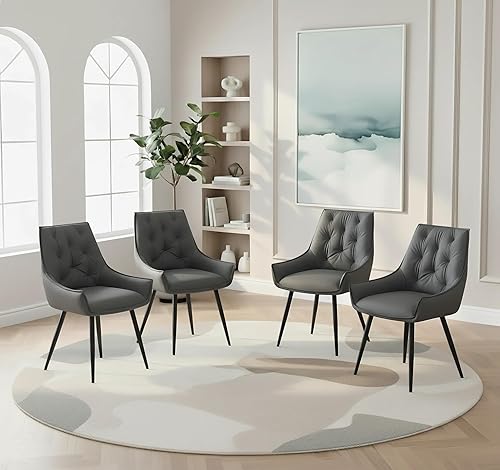 Miniatura 2 de Juego de 4 mesas de comedor de mármol para 4, juego de 4 mesas y sillas de comedor, juegos de comedor, Comedor Moderno, sillas de comedor tapizadas