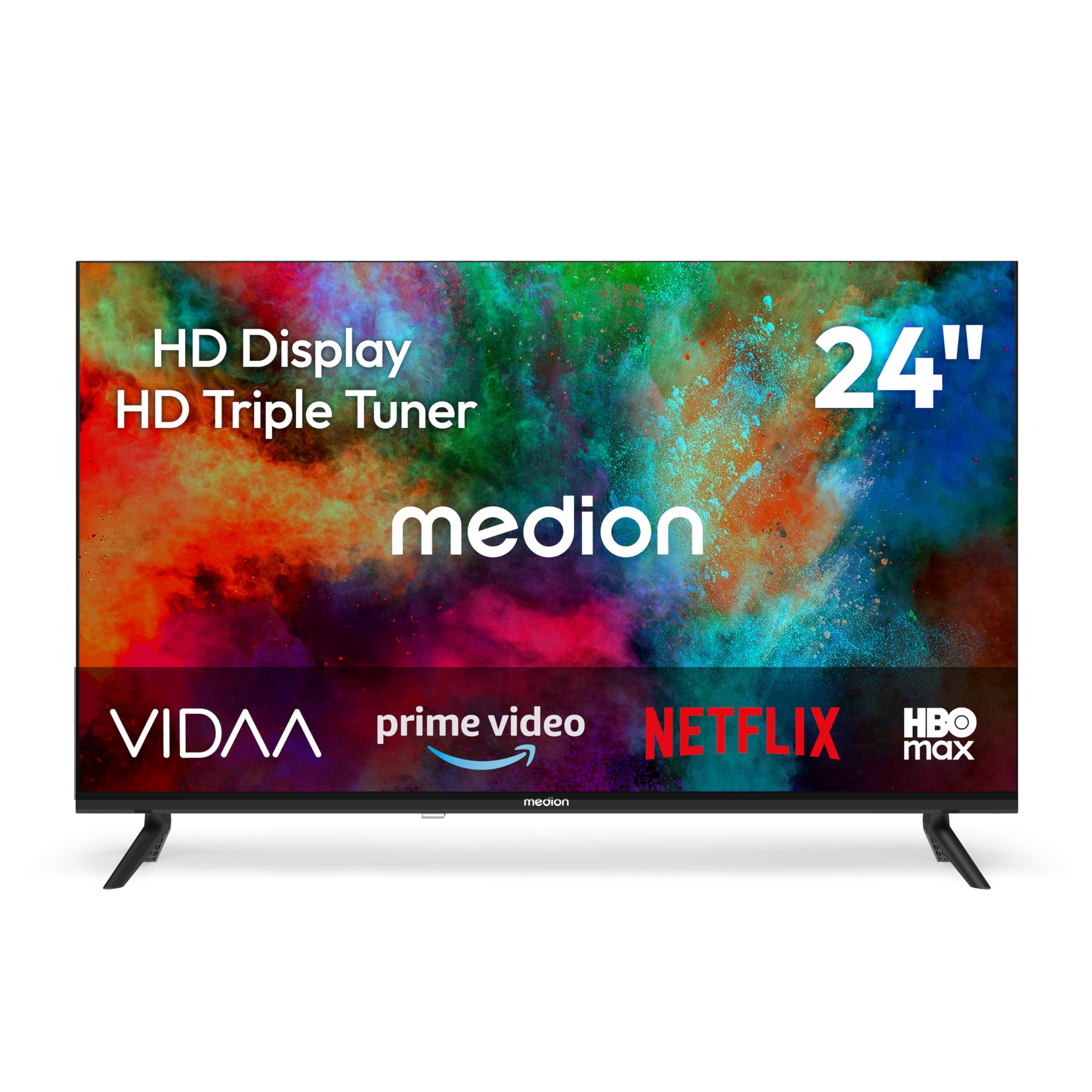 MEDION Televisor HD 59,8 cm (24 Pulgadas) (VIDAA, Smart TV, Prime Video, PVR, sintonizador Triple HD, MD 824102)
