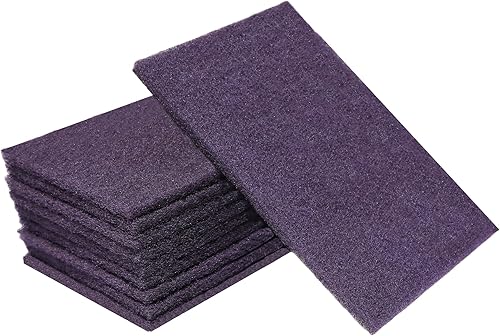 Miniatura 7 de Paquete de 10 almohadillas rojas de uso general de 6 x 9 pulgadas, para raspado, raspado, lijado, preparación de imprimación de pintura, preparación