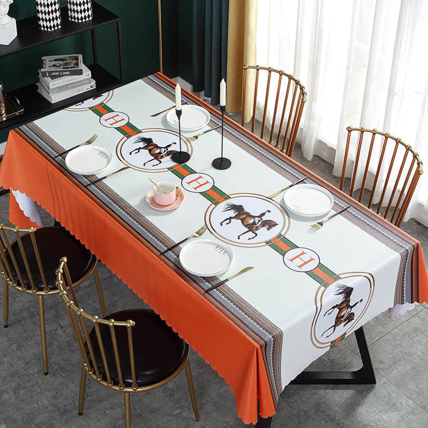 LIUJIU Tablecloths Washable Table Cover，Wipe Clean