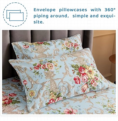 Miniatura 4 de Queen's House - Juego de sábanas de algodón egipcio con bolsillo profundo