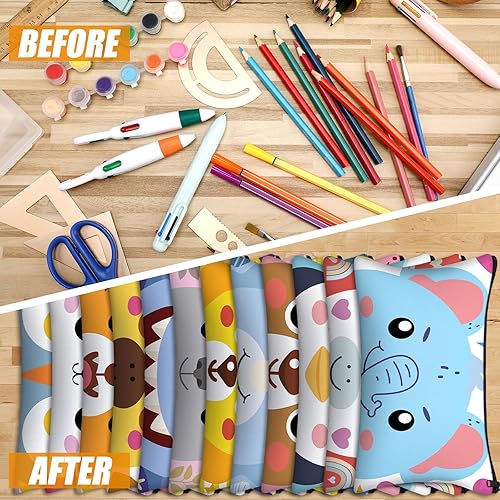 Miniatura 4 de Hosuly 24 Piezas a Granel Estuche para Lápices con Cremallera de Dibujos Animados Bolsa de Bolígrafos Linda de Animales de Dibujos Animados