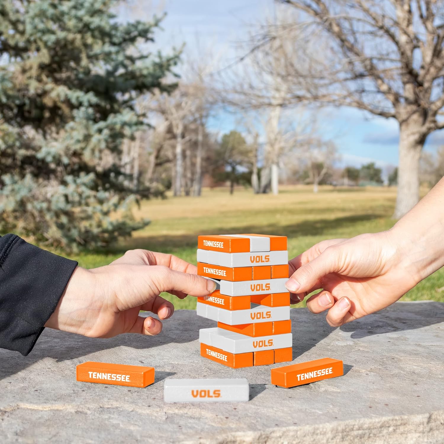 Rico Industries NCAA Tennessee Volunteers Mini Team Travel Team Tower - Wood Stackem Game : Sports & Outdoors