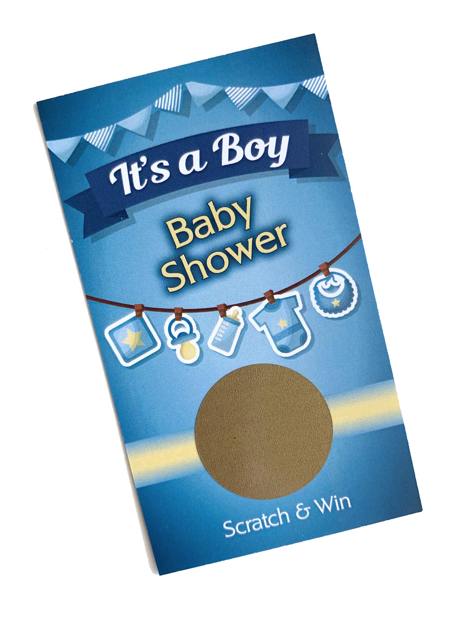 PROMO PRINTING GROUP, INC. It's a Boy Baby Shower Scratch Off Cards- (30 Cards) - Raffle Tickets - Party Door Prizes