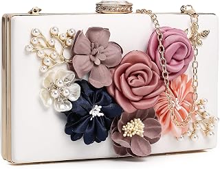 Clutch Purses for Women, Evening Clutch Clutch Purses for Women Formal, Banquet Bag with Floral Decoration, Gatherings