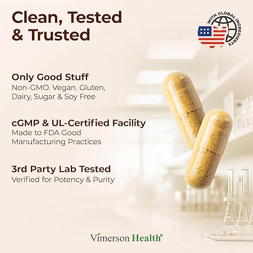 Miniatura 4 de Suplemento de apoyo para las articulaciones con BioPerine y 95 % de curcuminoides; contiene jengibre, boswellia y extracto de pimienta negra Alta