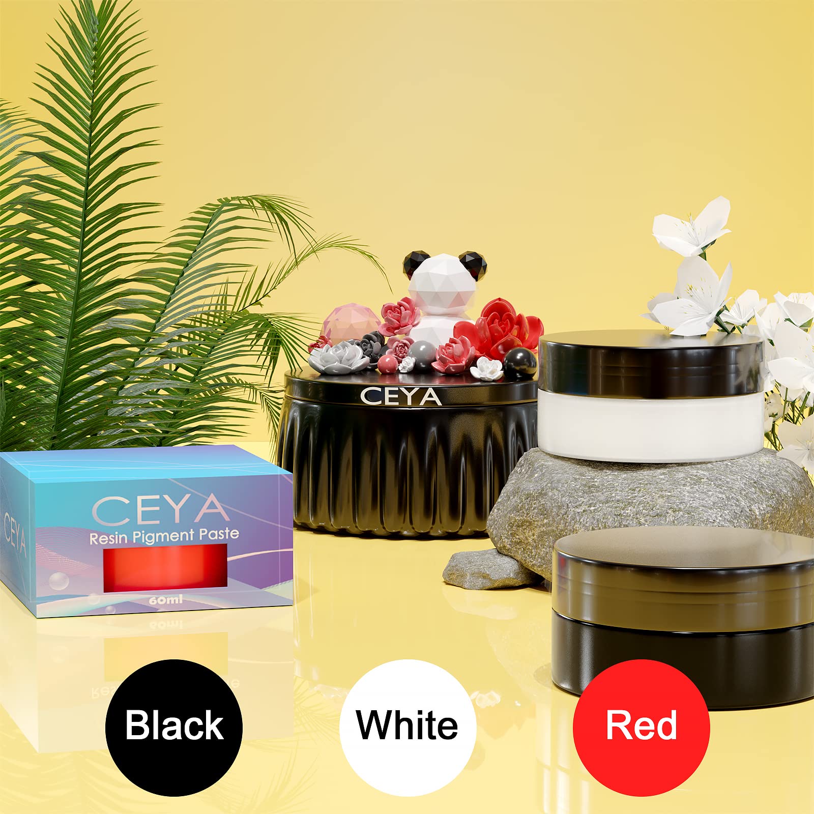 Ceya Pasta pigmentowa z żywicy neonowej, 100 g barwnik epoksydowy nieprzezroczysta żywica epoksydowa odcień wyższy skoncentrowany barwnik