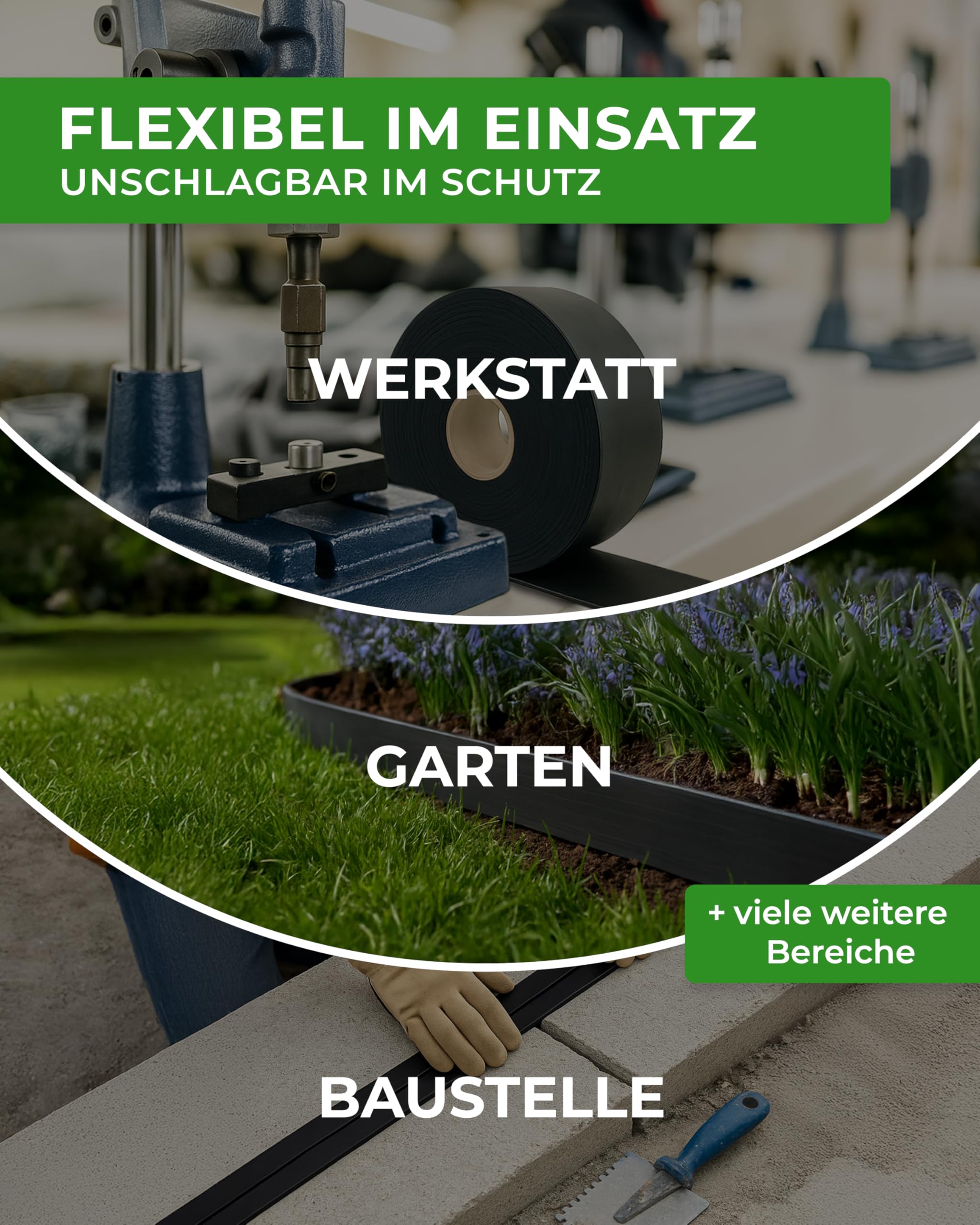 Gummistreifen mit Gewebe in der Größe 1500x120x20mm Gummi-Matte Auflage Streifen Unterlage Schürfleiste Abrieb Schneeschild Leiste