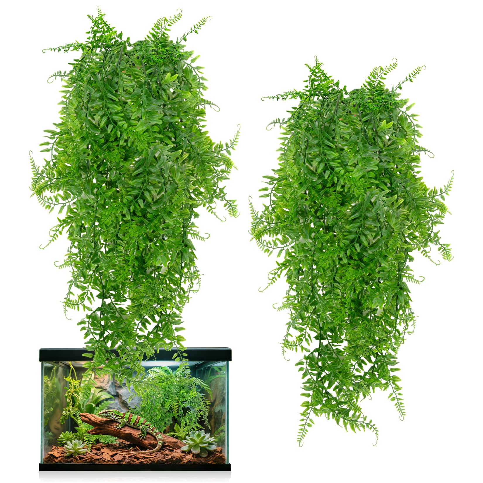 RAINFLOW 2PCS Reptile Plants - habitat decor | Mubboo