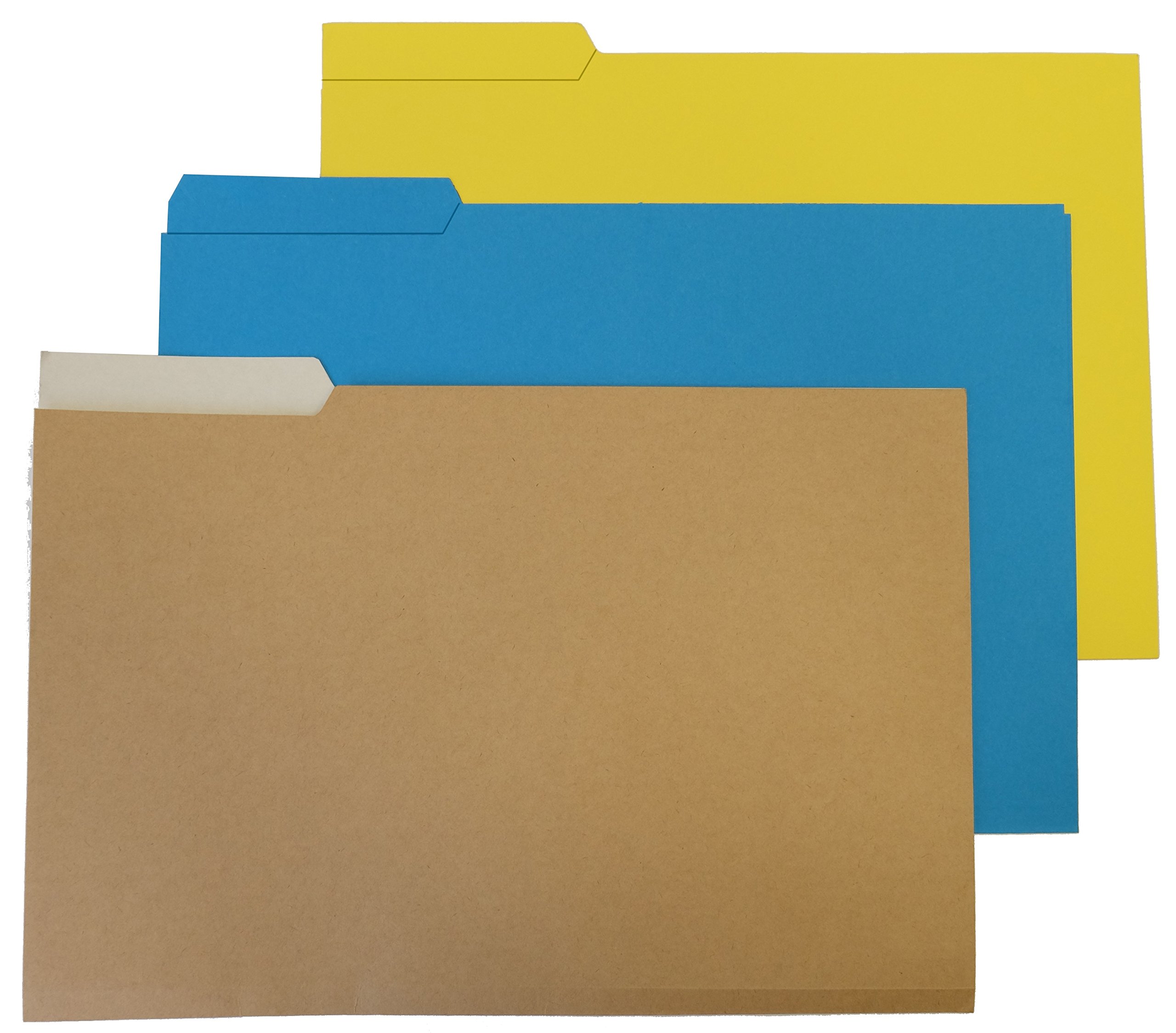 Elba Gio - Pack de 50 subcarpetas con pestaña izquierda, color amarillo