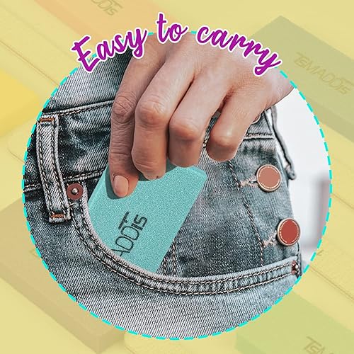 Miniatura 7 de TsMADDTs Juego de limas de uñas y pulidores con 6 pulidores de uñas rectangulares y 6 limas de uñas blancas de grano 100180, kit de herramientas