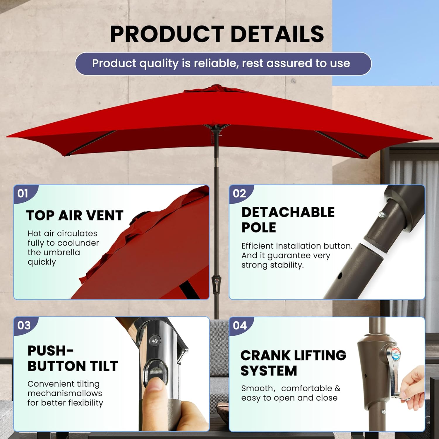 Stay Cool in Style: Ayge 6.5x10FT Patio Umbrella Review