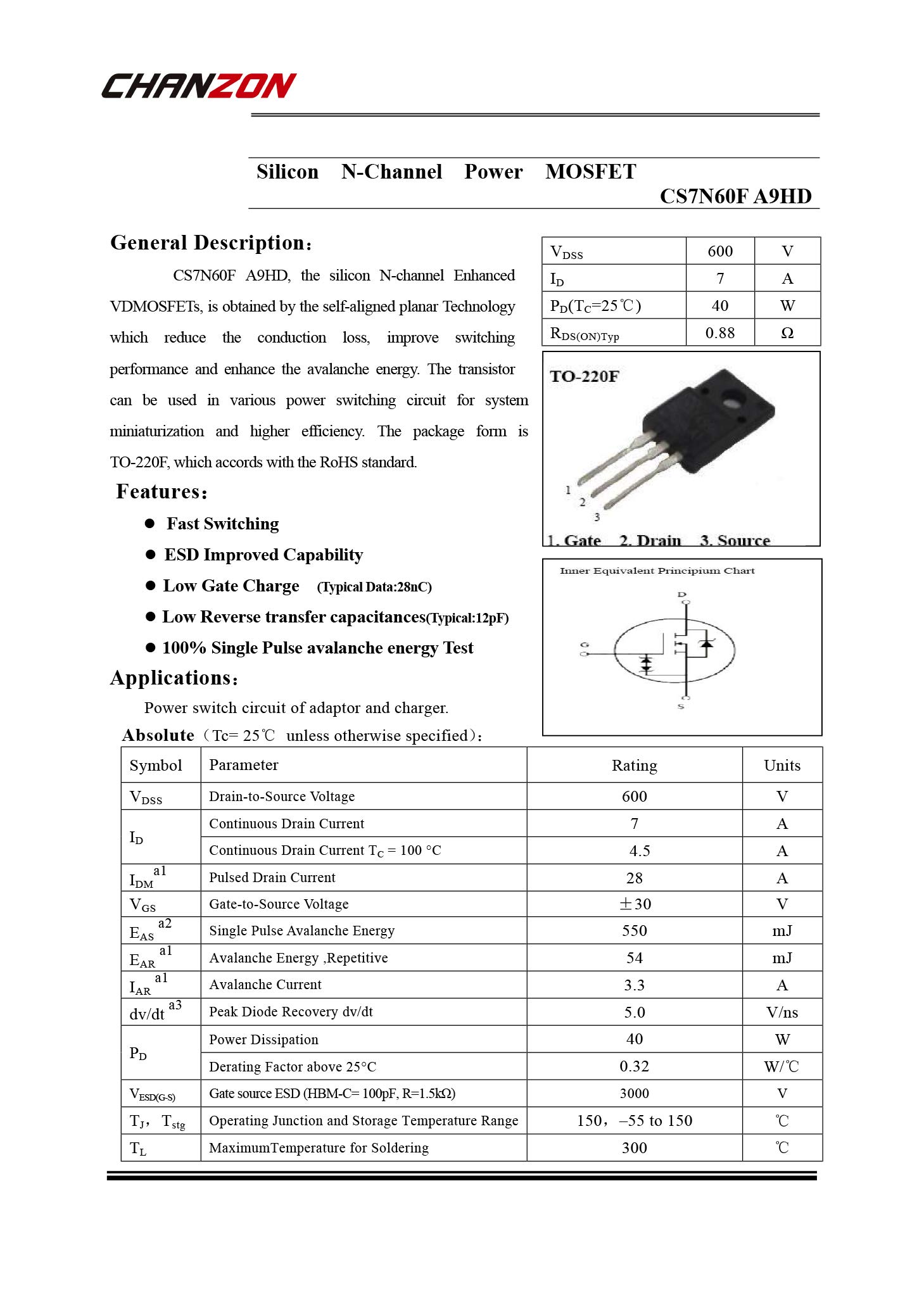 Fqpf7n60 7n60 To-220f Mosfet Transistor 7A 600V - China Fqpf7n60 And Mosfet - View #9