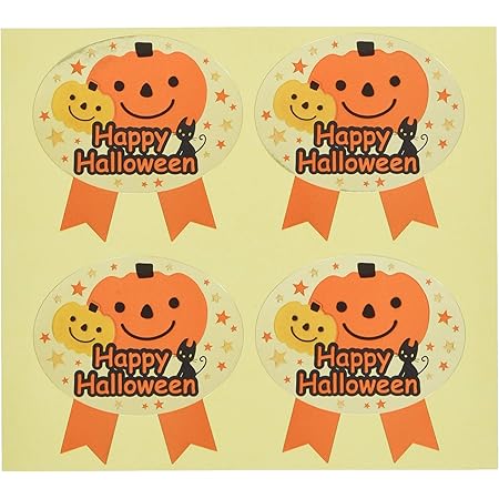Amazon Co Jp ギフトシール Hw ハロウィン かぼちゃ リボン型 S 100枚 Hw 10s 文房具 オフィス用品