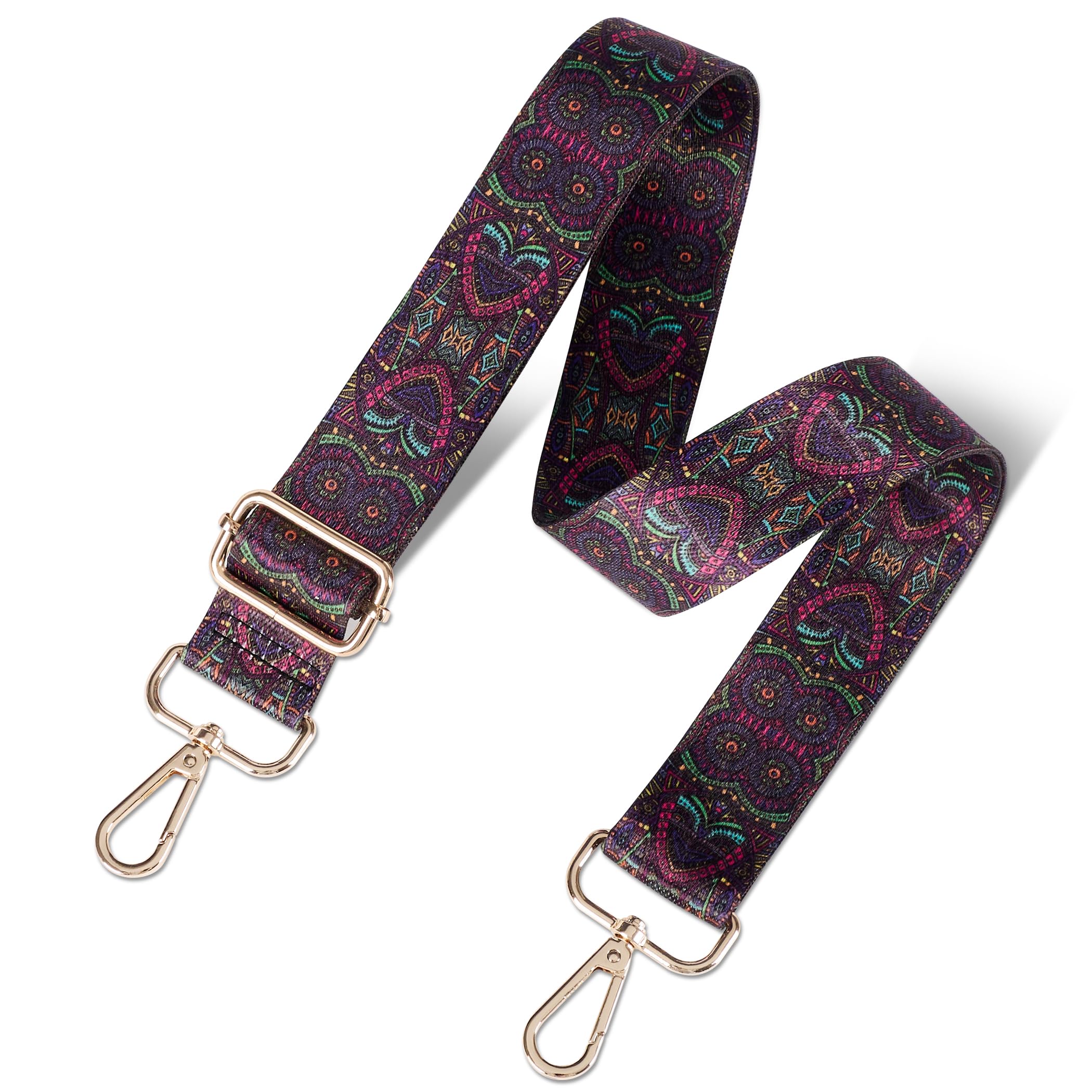 chushui Colorful Pattern Purse Strap, Wide Crossbody Bag Strap Replacement