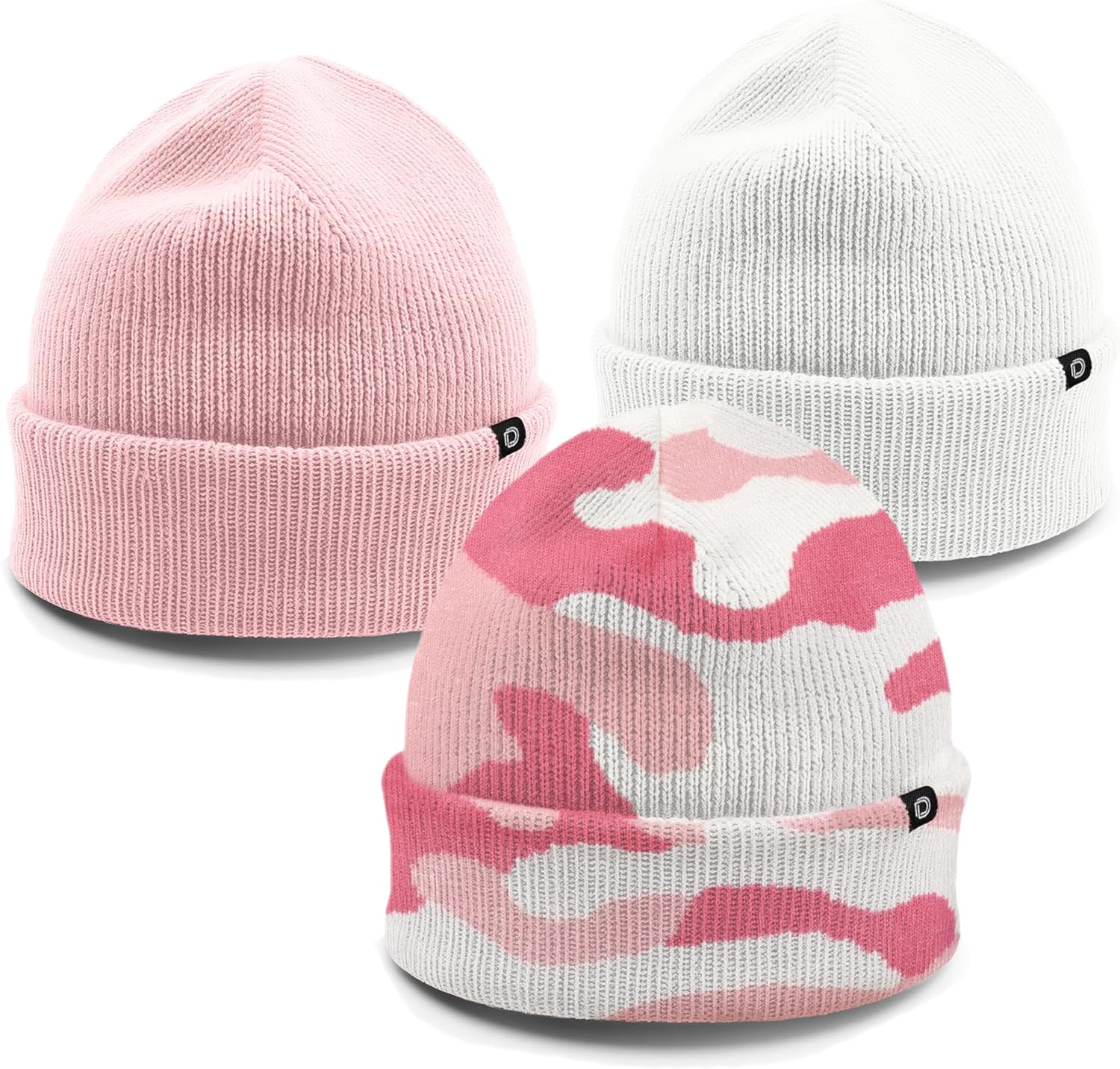 DALIX Beanie Soft Knit 3 Pack Stretch Skully Warm Winter Ski
