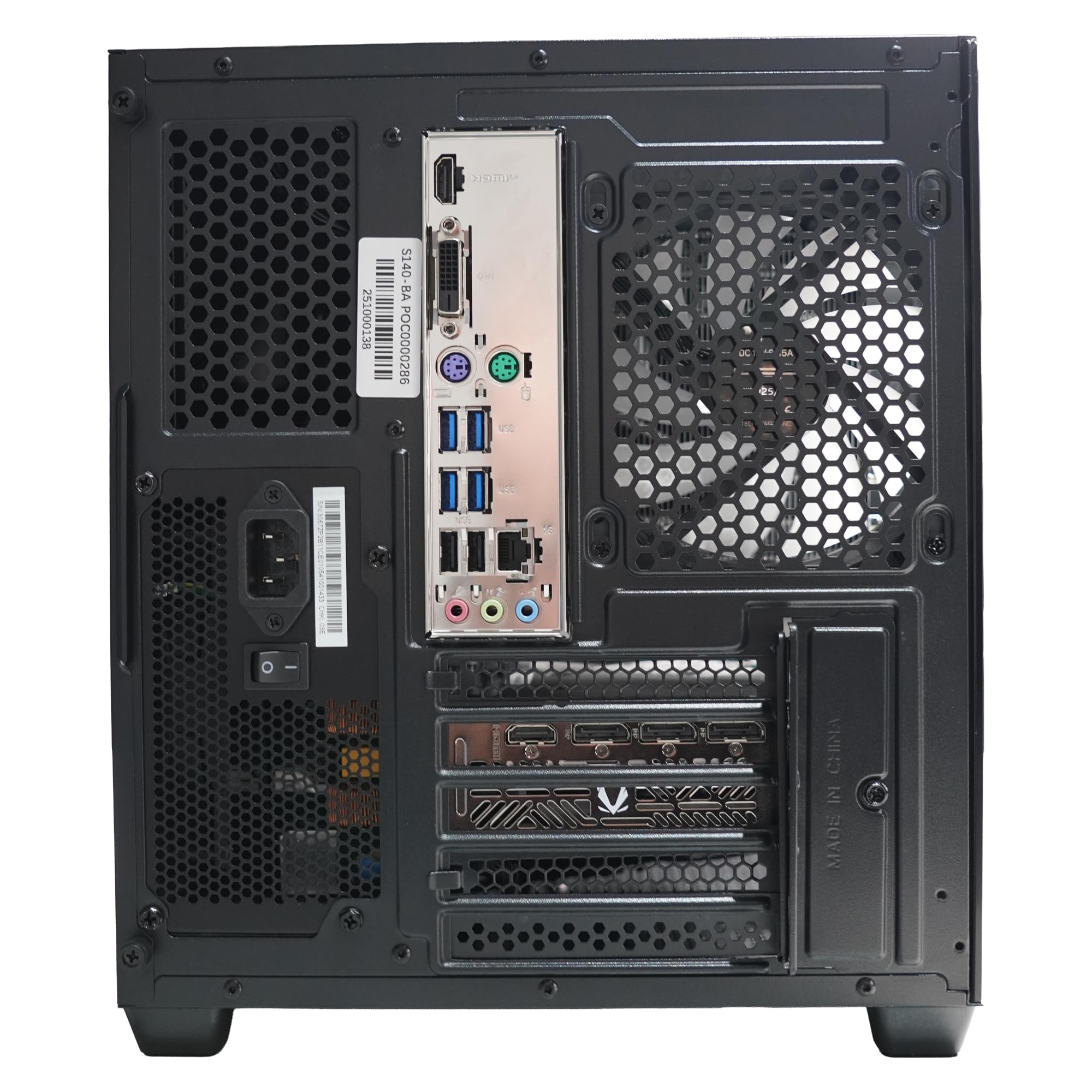 Golook PC Gaming Fisso, R5 4500, RTX 5050 8GB GDDR7, 32GB RAM, 500 GB NVME M.2 Gen4, WiFi, Computer Fisso Essential