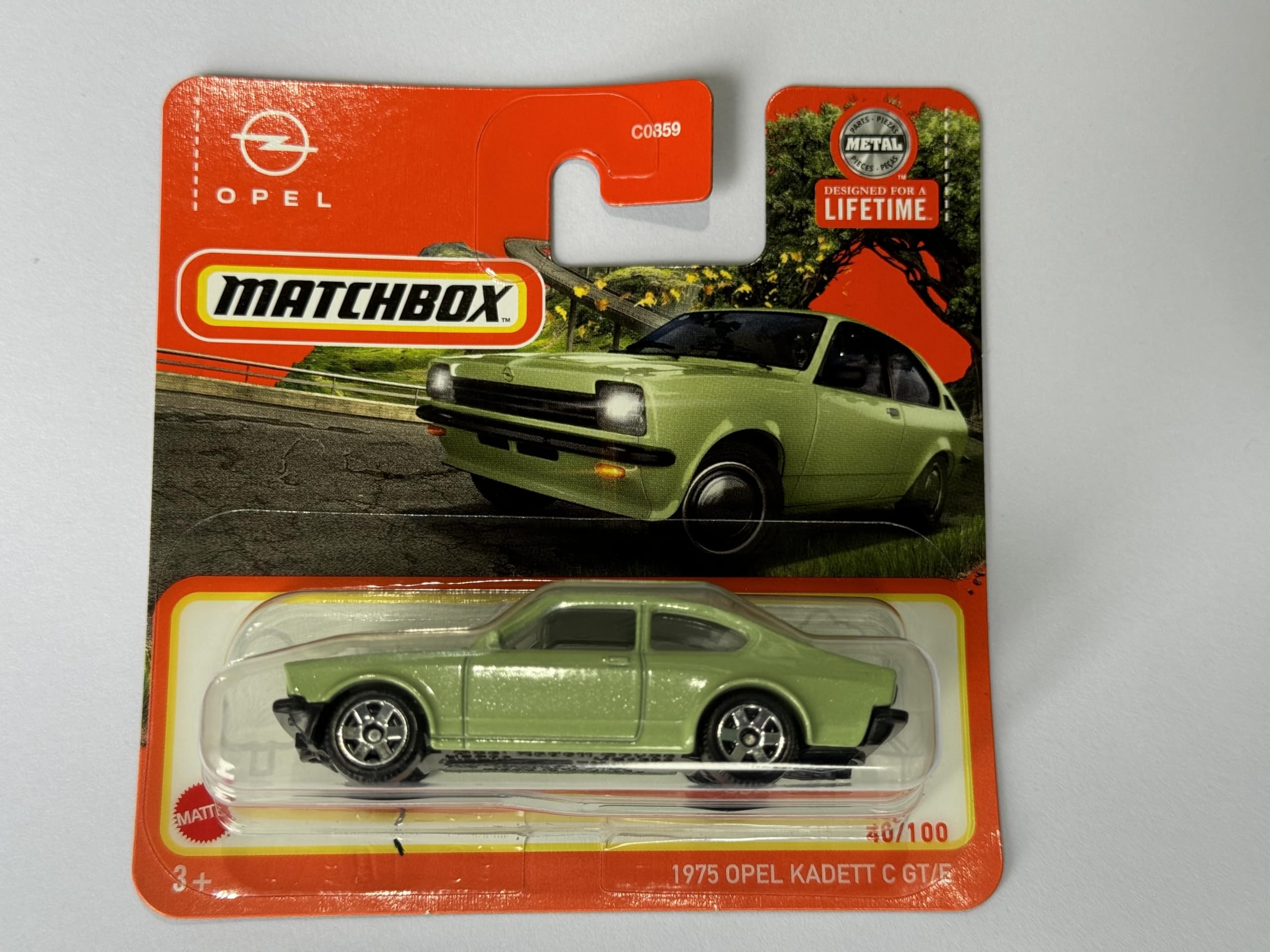 2024 Matchbox Opel Kadett Coupe Metalflake Mint Green 40/100 (Short Card) HVN87