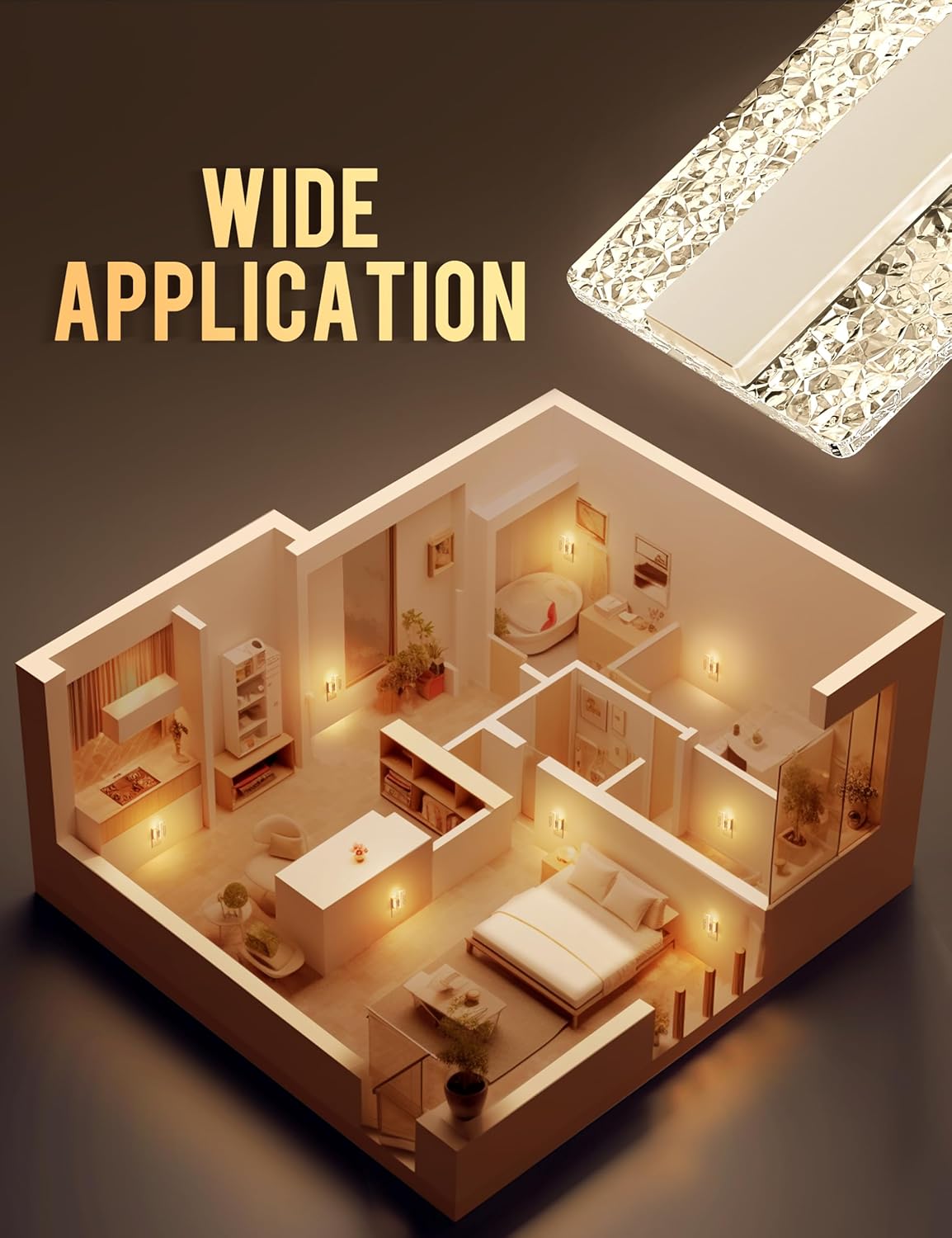 DORESshop LED Night Lights Plug Into Wall, [2 Pack] Mordern Night Light with Dusk-to-Dawn Sensor, Dimmable Nightlights, Adjustable Brightness Night-Lights for Bathroom, Hallway, Bedroom,Stairway - Image 3