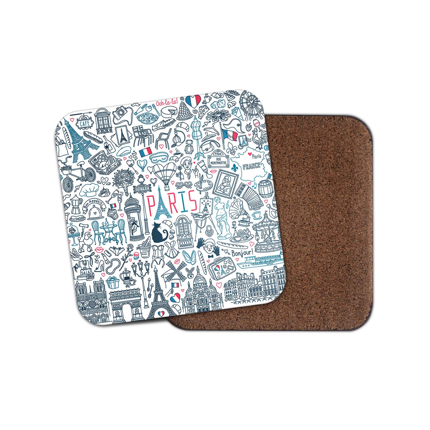 1 x Paris France Coaster - French Travel Eiffel Tower Europe Holiday Fun #14891