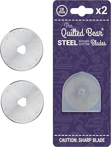 The Quilted Bear Cuchillas rotativas de 1.102 in Corte preciso y larga duración, fácil de reemplazar, cuchillas rotativas universales de repuesto