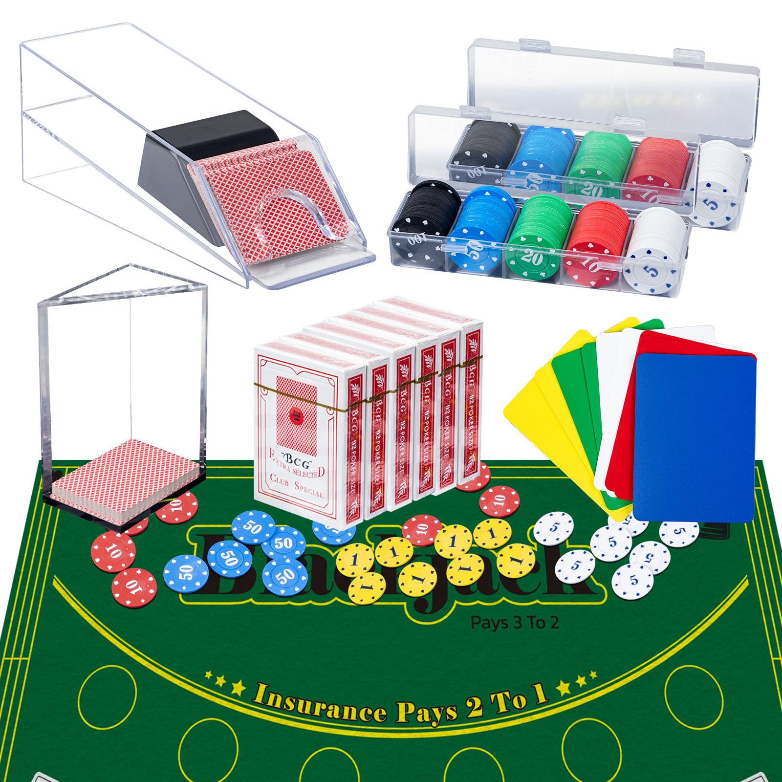 Entertainment Casino Game Set,Blackjack,Texas Hold'em,Poker Card