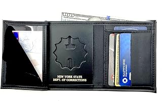 Perfect Fit Shield Wallets unisex New York State Corrections Hidden Badge Wallet Black (Cutout PF27)