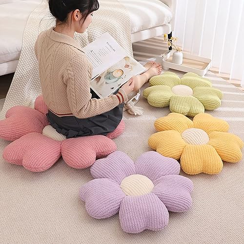 Miniatura 5 de Cojín de almohada de amor en forma de flor de 5 pétalos Cojín de felpa para decoración del hogar Cojín de almohada Cojín de flor de cerezo (45 * 45,