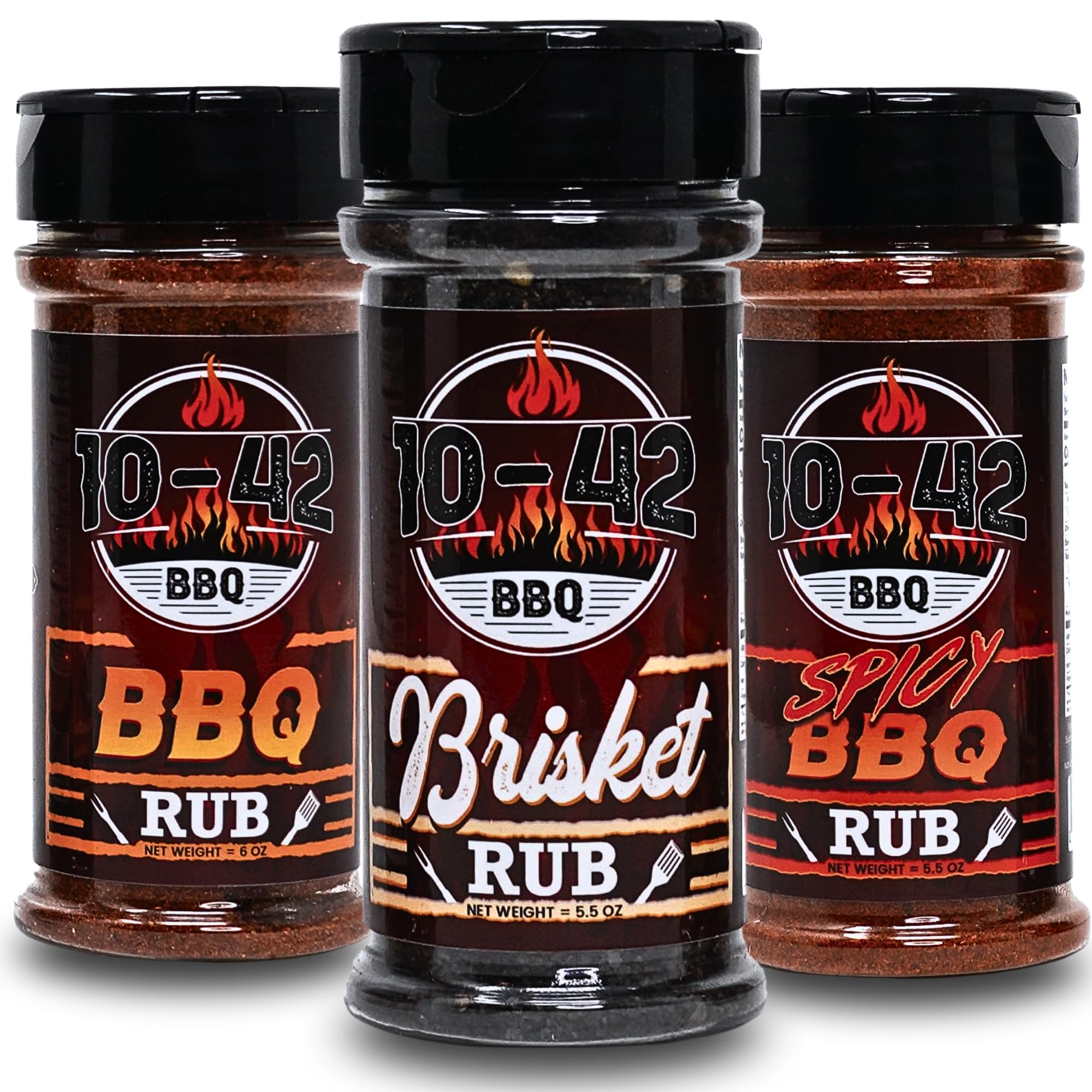 10-42 BBQ Variety Pack Barbecue Dry Rub Seasoning Set - Southern BBQ Taste 3 Pack - for Ribs, Chicken, Brisket, Chicken Wings, Pork and More - Made in USA