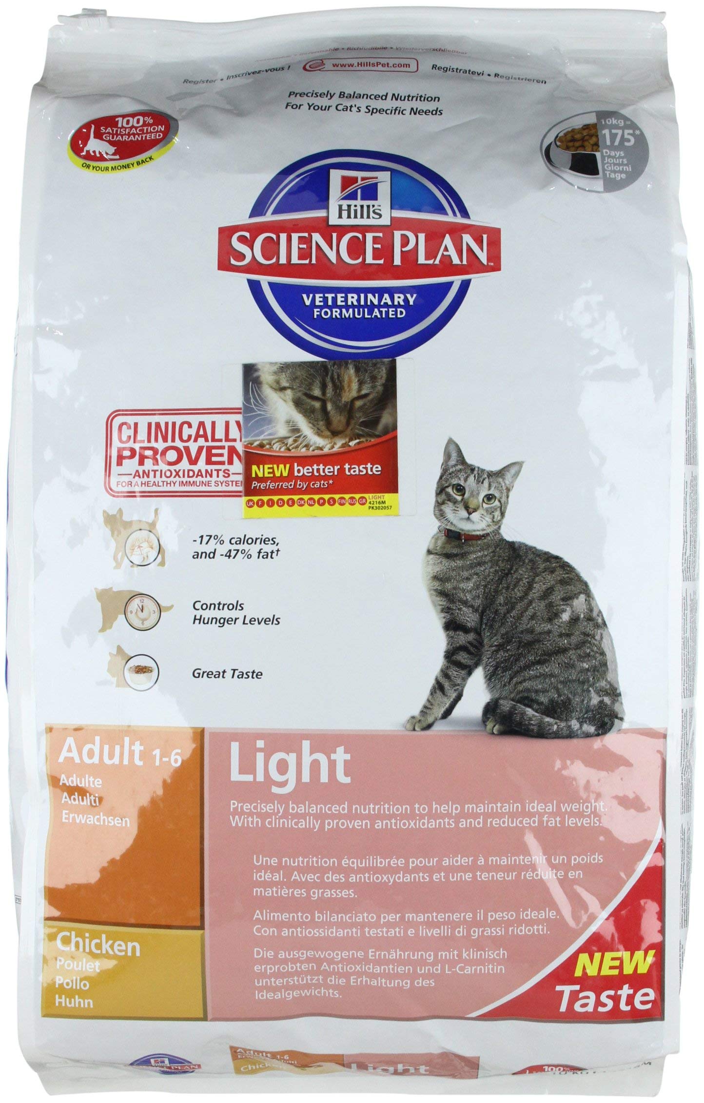 Hill's Feline Light Adult Chicken Dry Mix 10 kg