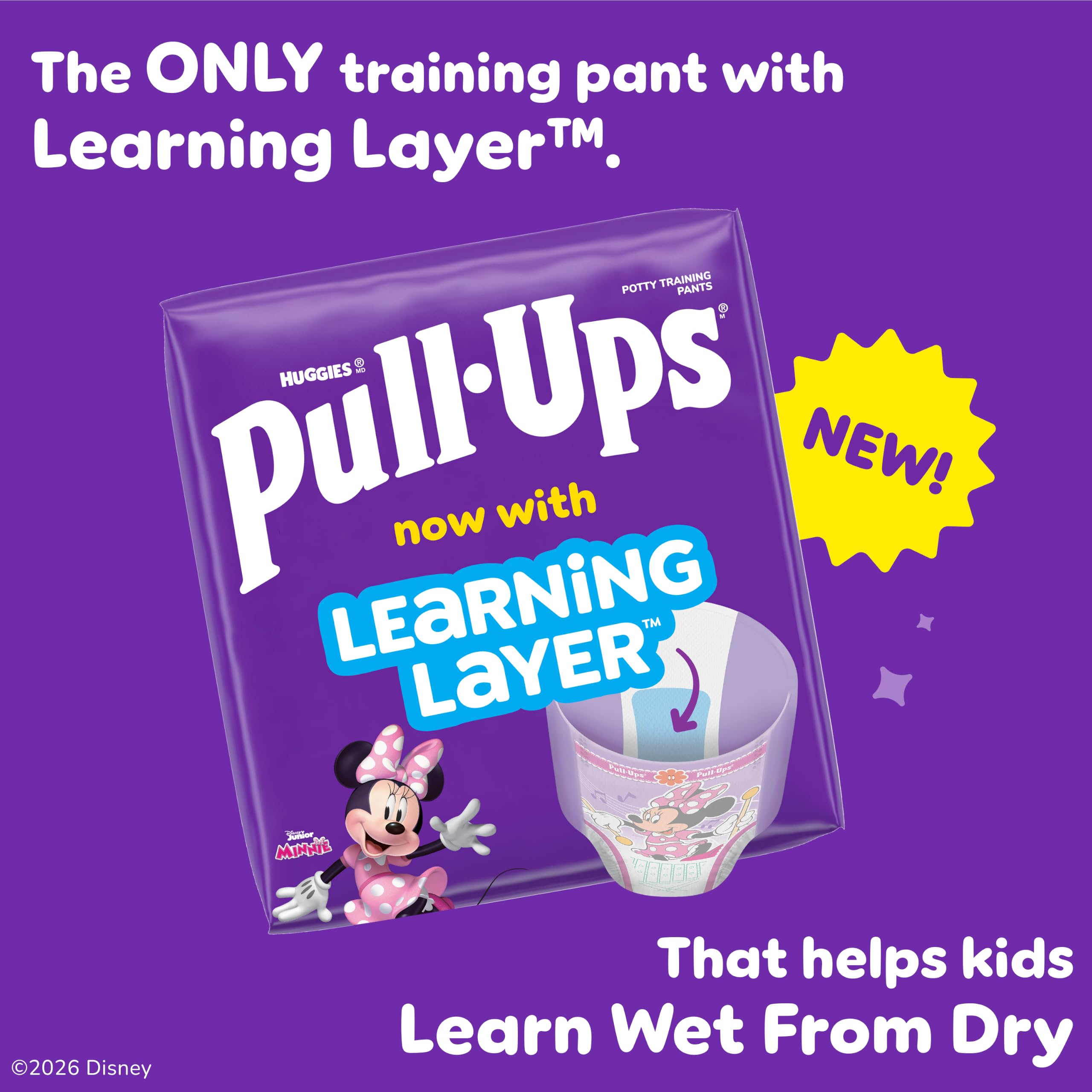Pull-Ups Trainingsunterhose für Mädchen, leicht zu öffnende Kleinkinderhose, 4T-5T (15-22 kg), Lerndesigns für Kleinkinder, 82 Stück