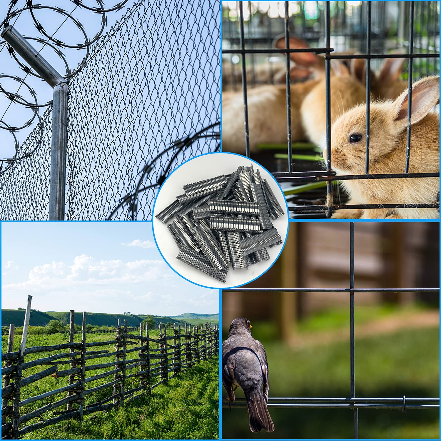 1200 szt. M gwoździe ze stopu cynku i aluminium do tapicerki samochodowej, sznurka bungee, ogrodzenia, klatek dla zwierząt domowych, toreb na mięso, rękodzieła, mebli i nie tylko pierścienie wieprzowe