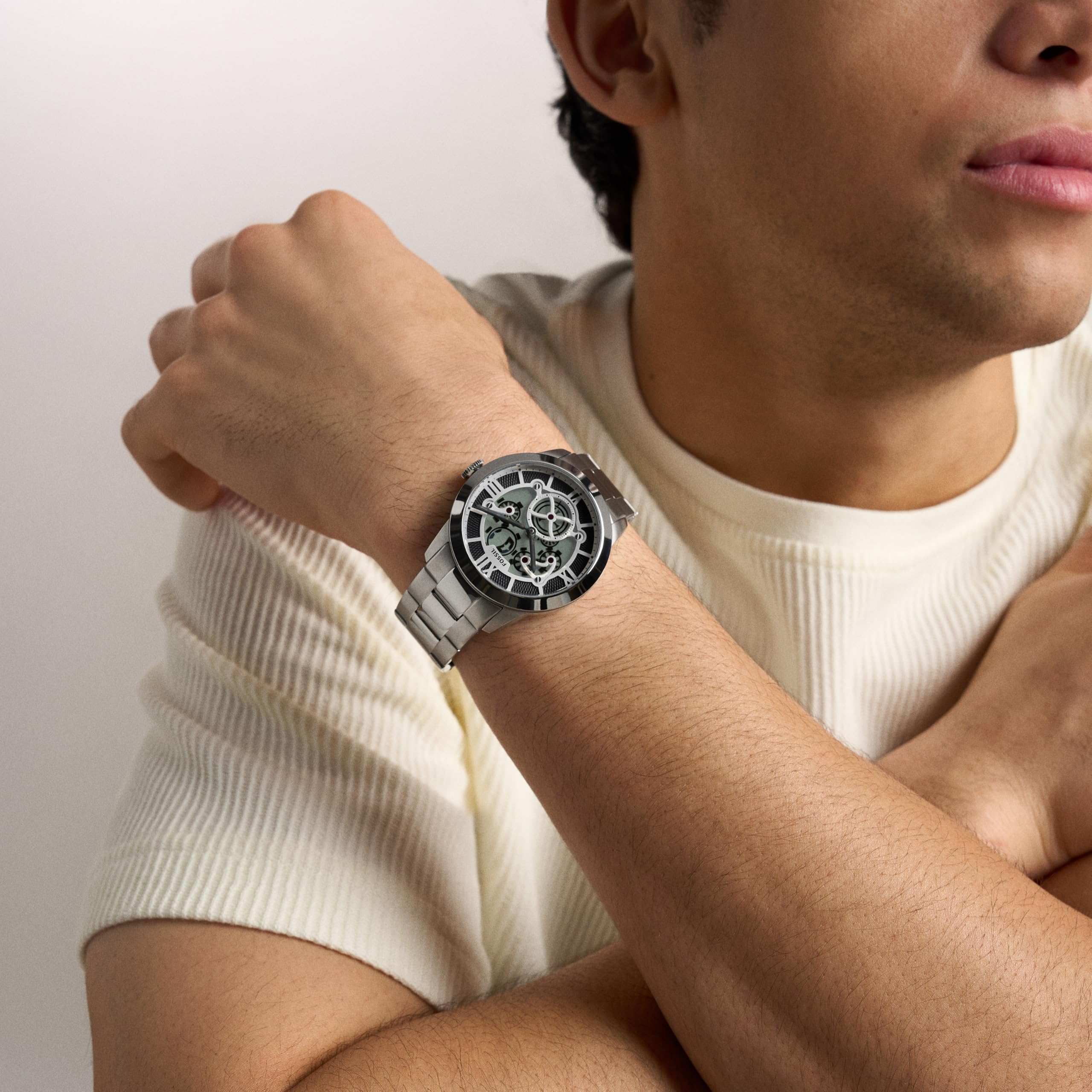 Fossil Townsman Uomo Orologio in acciaio inossidabile color argento 42MM, FS6192