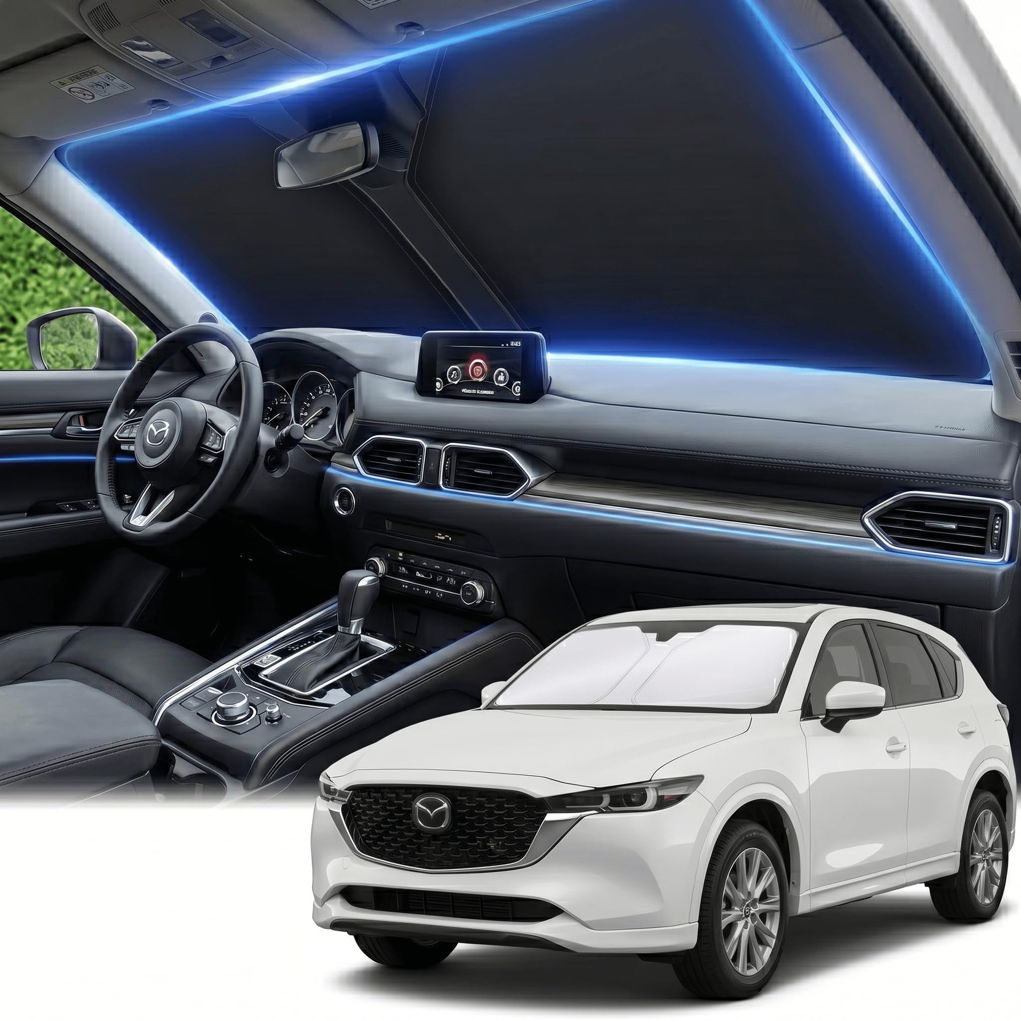 Amazon.com: Windshield Sun Shade for Mazda CX5 CX-5 2017-2024 2025