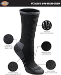 Dickies womens Dritech Advanced Moisture Wicking Crew Sock 6-pack