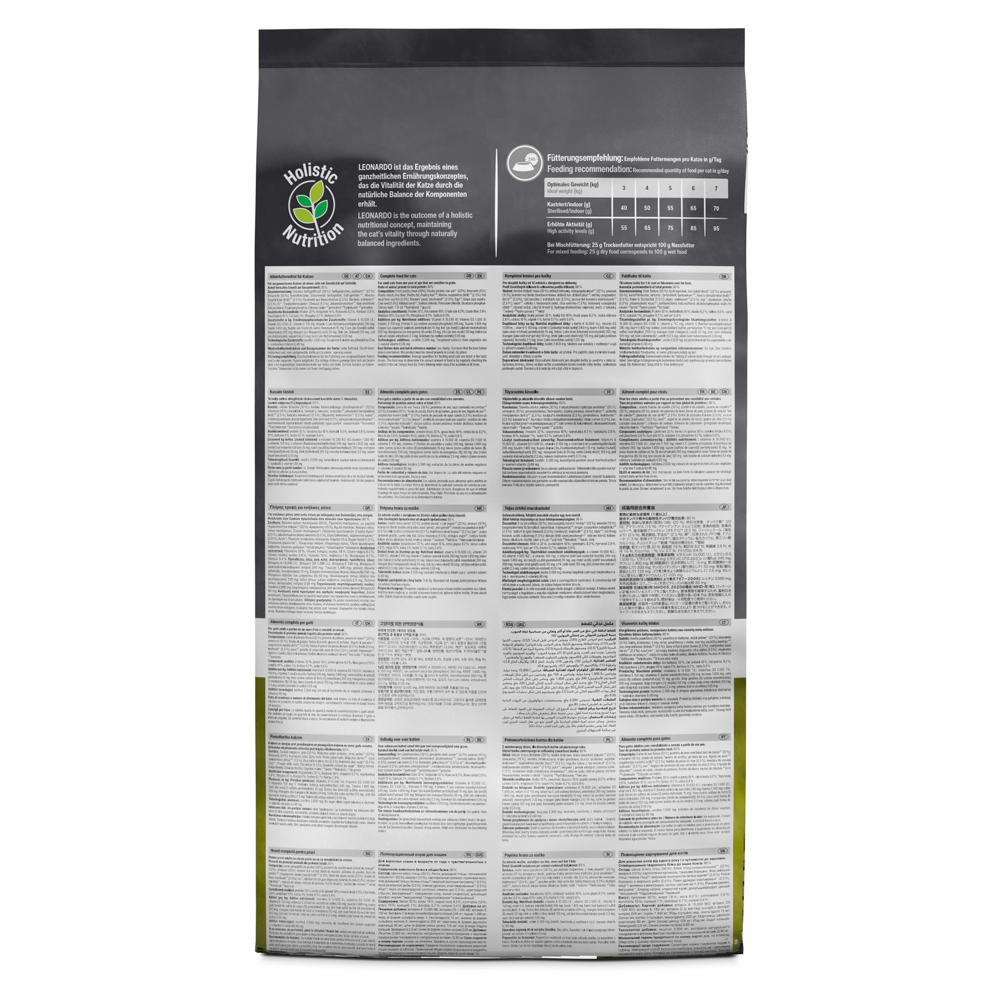 LEONARDO Adult GF Poultry [7,5kg] Katzenfutter | Getreidefreies Trockenfutter für Katzen | Alleinfuttermittel für ausgewachsene Katzen Aller Rassen ab 1 Jahr