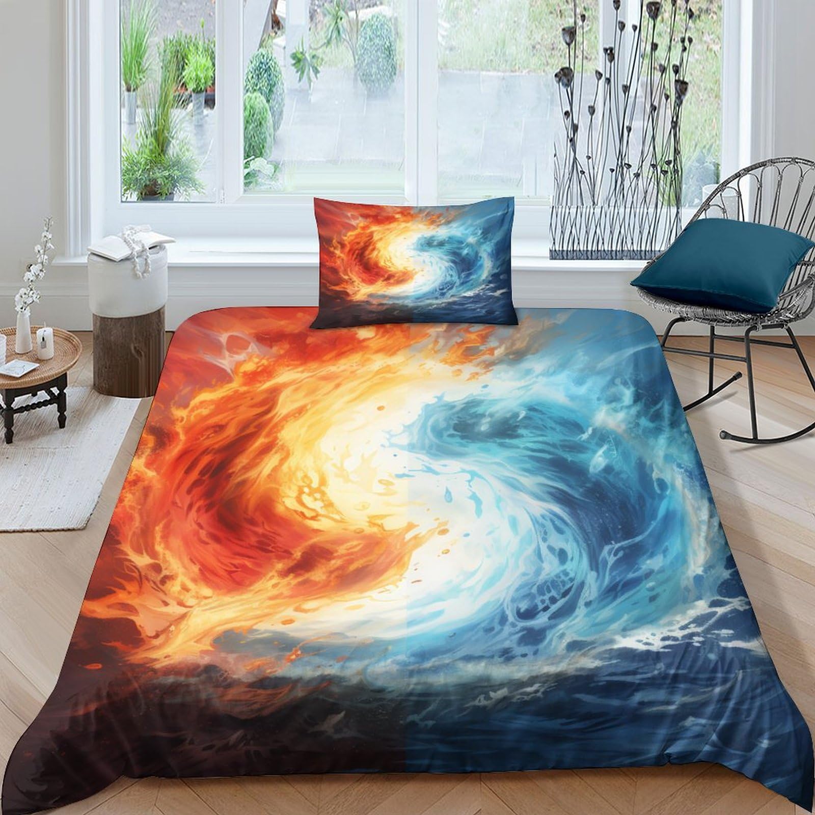 Housse de couette Tai Chi cadeau idéal lit 1 personne motif 3D
