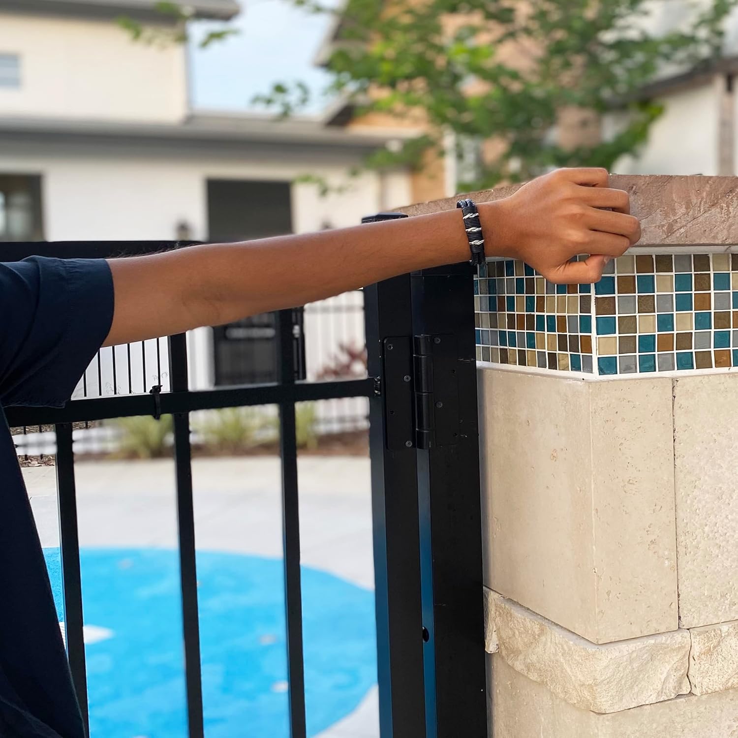 Forziani Mens Premium Black Nappa Leather Bracelet - Genuine Braided Leather Bracelet with Stainless Steel Clasp - Size Medium - Gift Packaging Included - Mens Gifts - Image 8