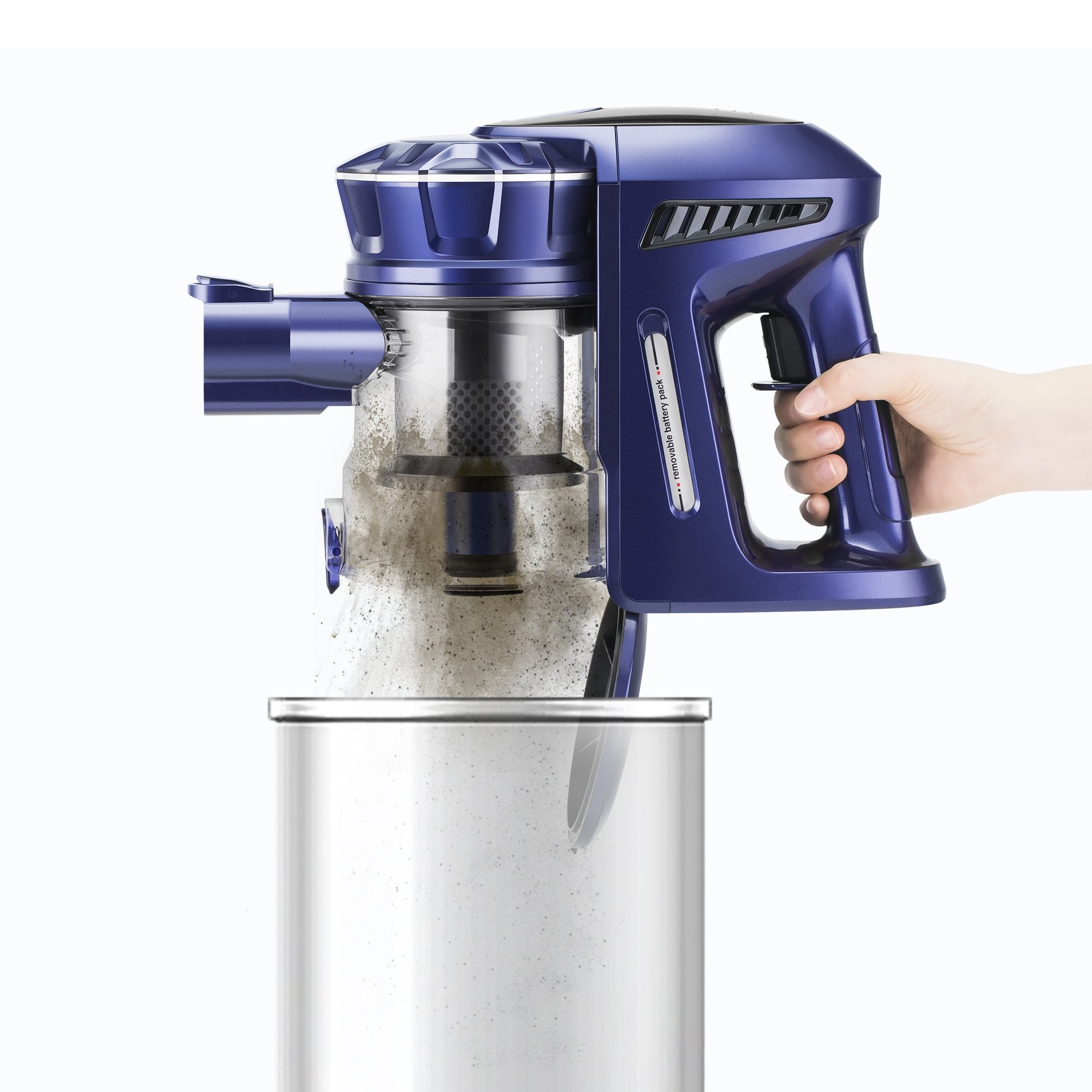 PUPPYOO WP536 Stick Vacuum Cleaner Cordless HEPA Filtration, Portable