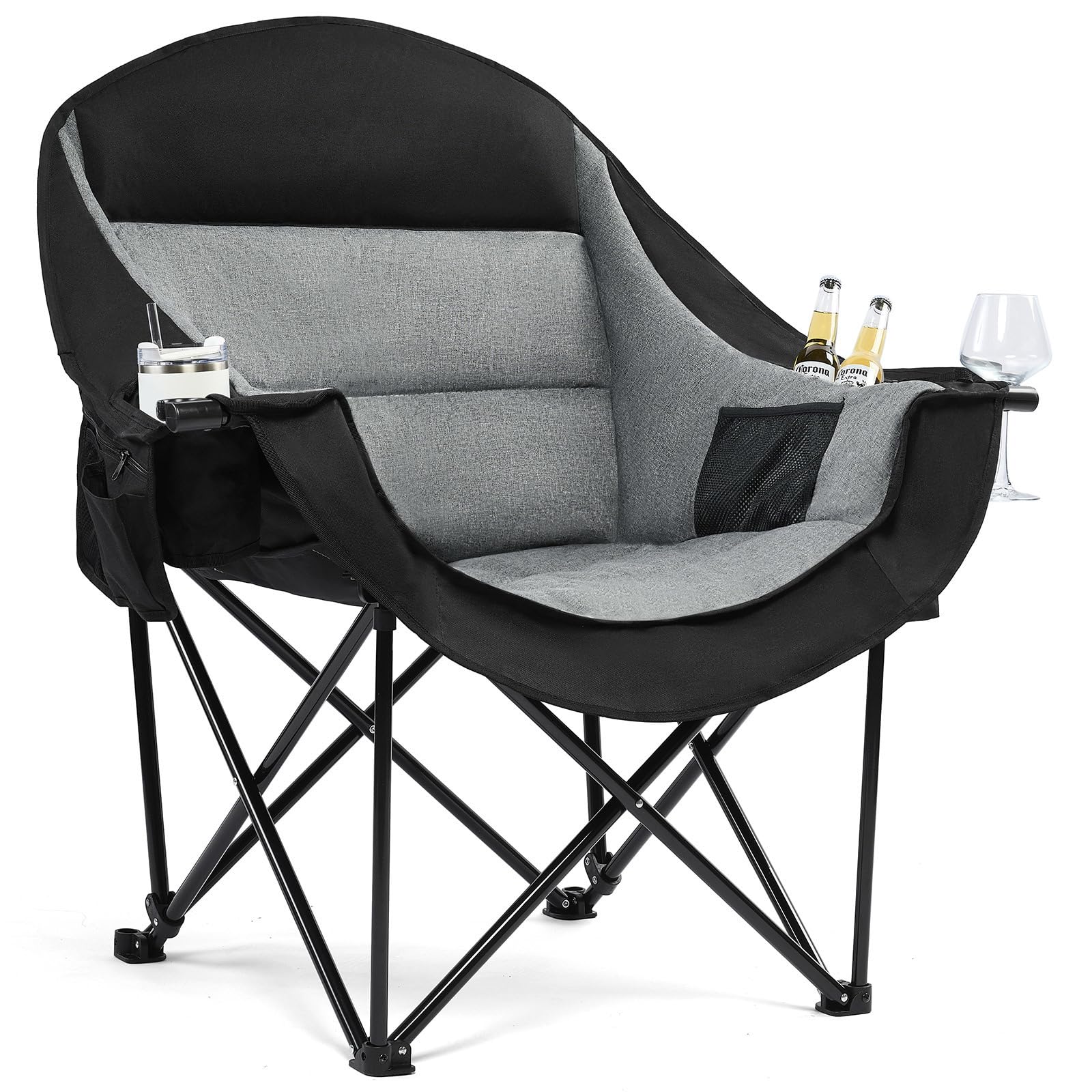 PUVASIA Oversized Padded Camping Chair