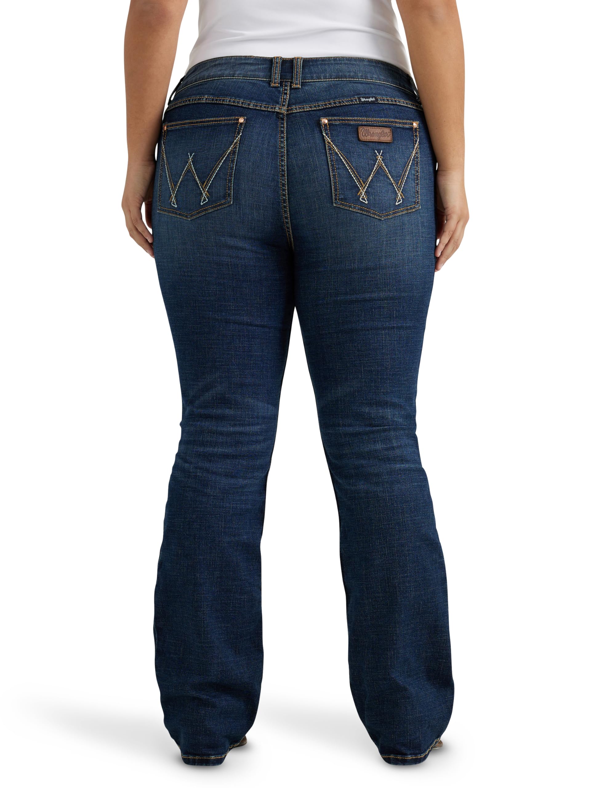 Wrangler Women's Plus Size Retro Mae Mid-Rise Boot Cut Jean