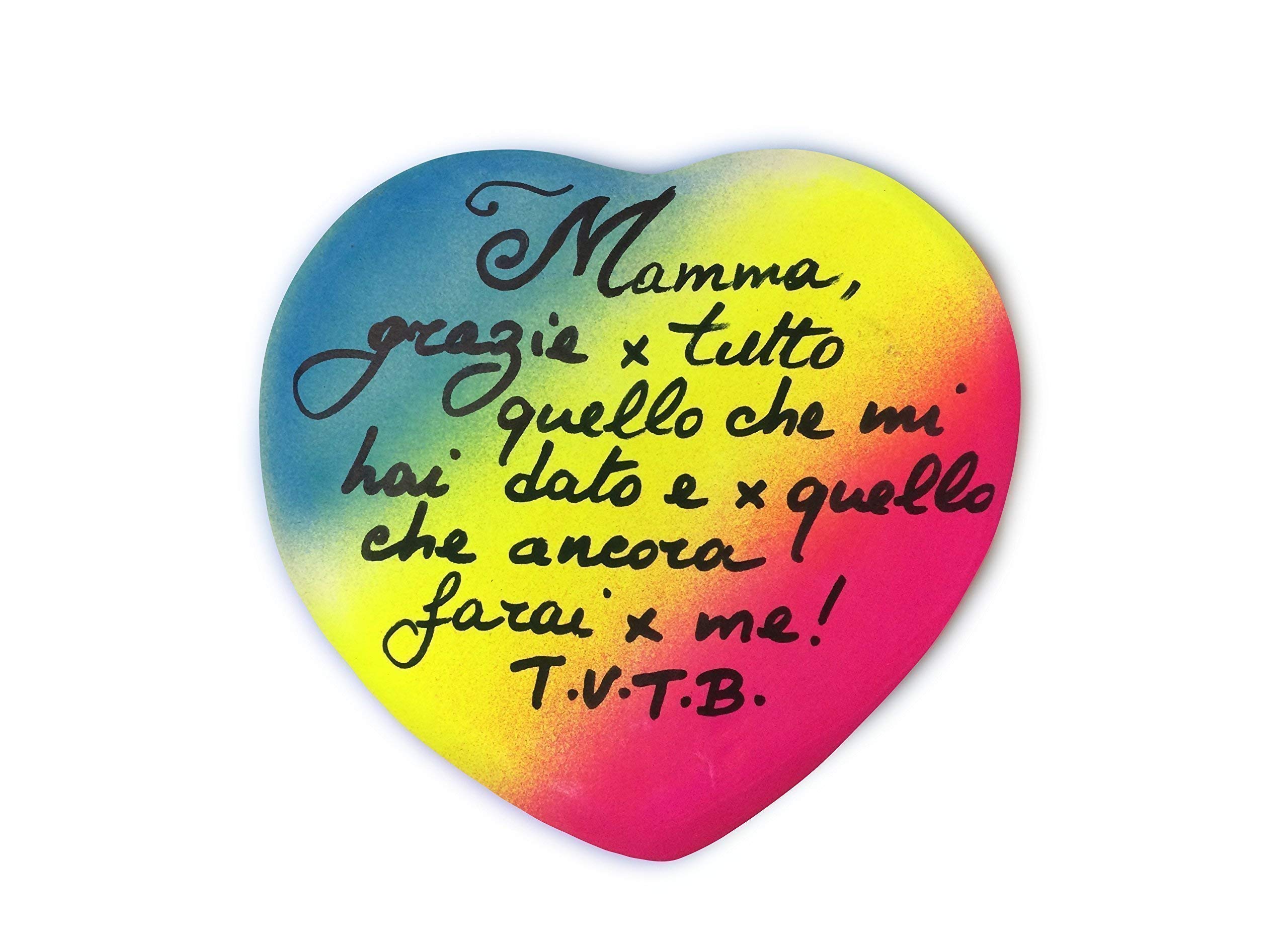 Tagliere Personalizzato con Incisione Cucina di Mamma con Dedica e Cuore - Idea Regalo per la