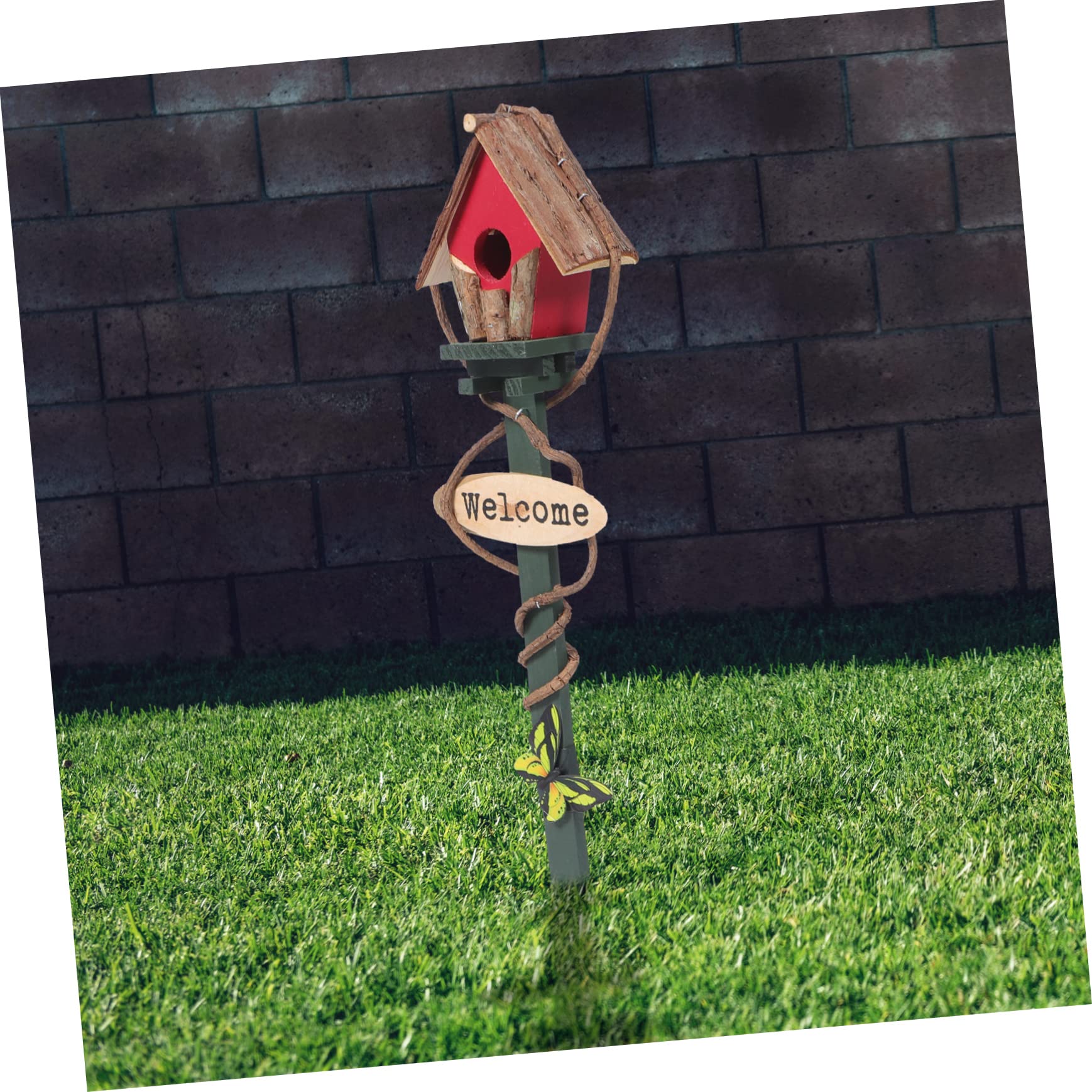 Toyvian Nichoir Décoratif pour Jardin Extérieur Support Piquet Nichoirs de Jardin Nid Oiseau Décoration pour Parc ou Balcon Couleur Aléatoire