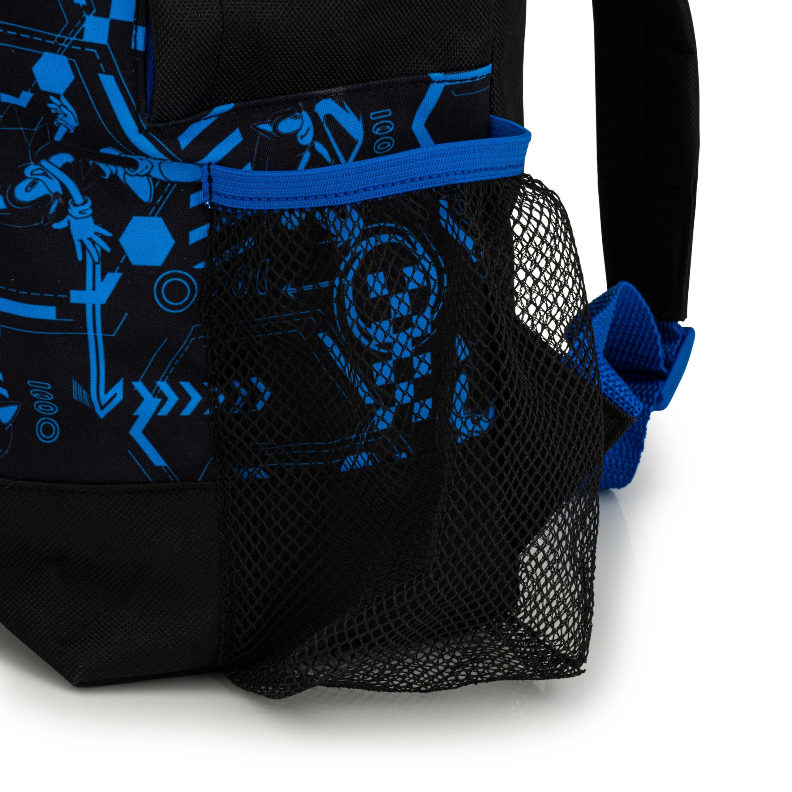 Mochila escolar Sonic The Hedgehog con bolsa de almuerzo, estuche y botella de agua, para niños con correas acolchadas ajustables