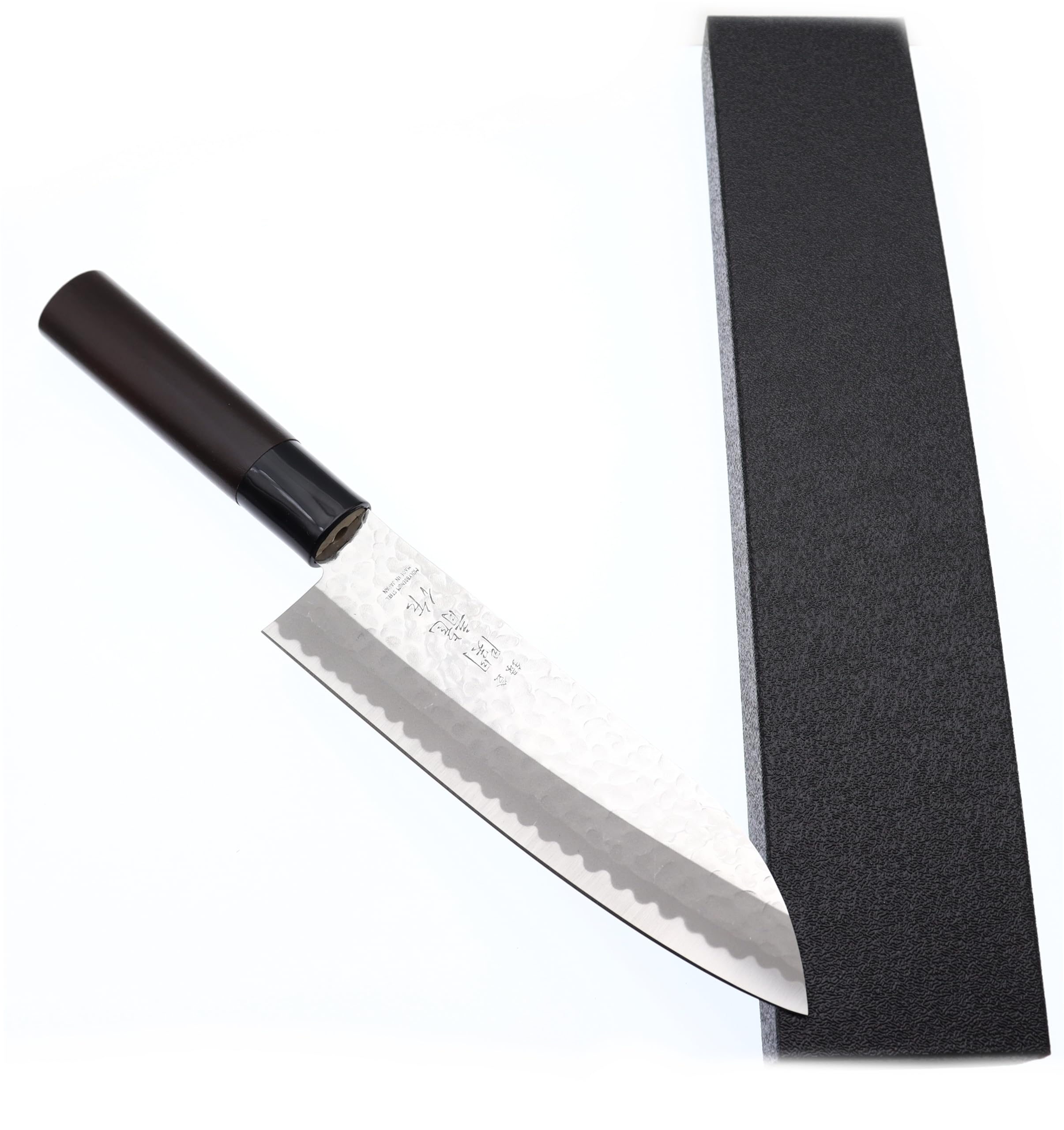 SekiRyu Couteau Japonais Santoku Martelée Lame 16.5cm Couteaux de Cuisine Fabriqué au Japon