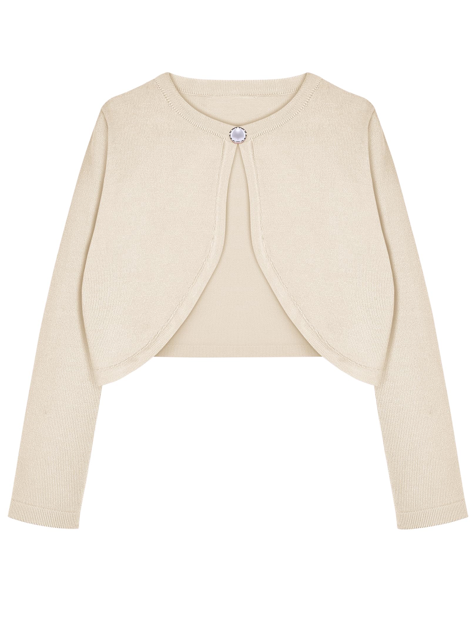 Arshiner Girls Open Front Shrug Cardigan Knit Bolero with Button Closure