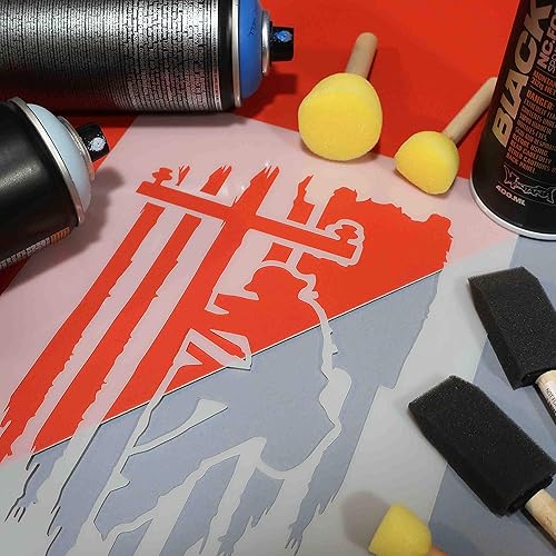 Miniatura 2 de Stencil Stop Power Lineman - Juego de plantillas de líneas eléctricas para letreros de madera, manualidades, pintura, plástico Mylar de 14 mil