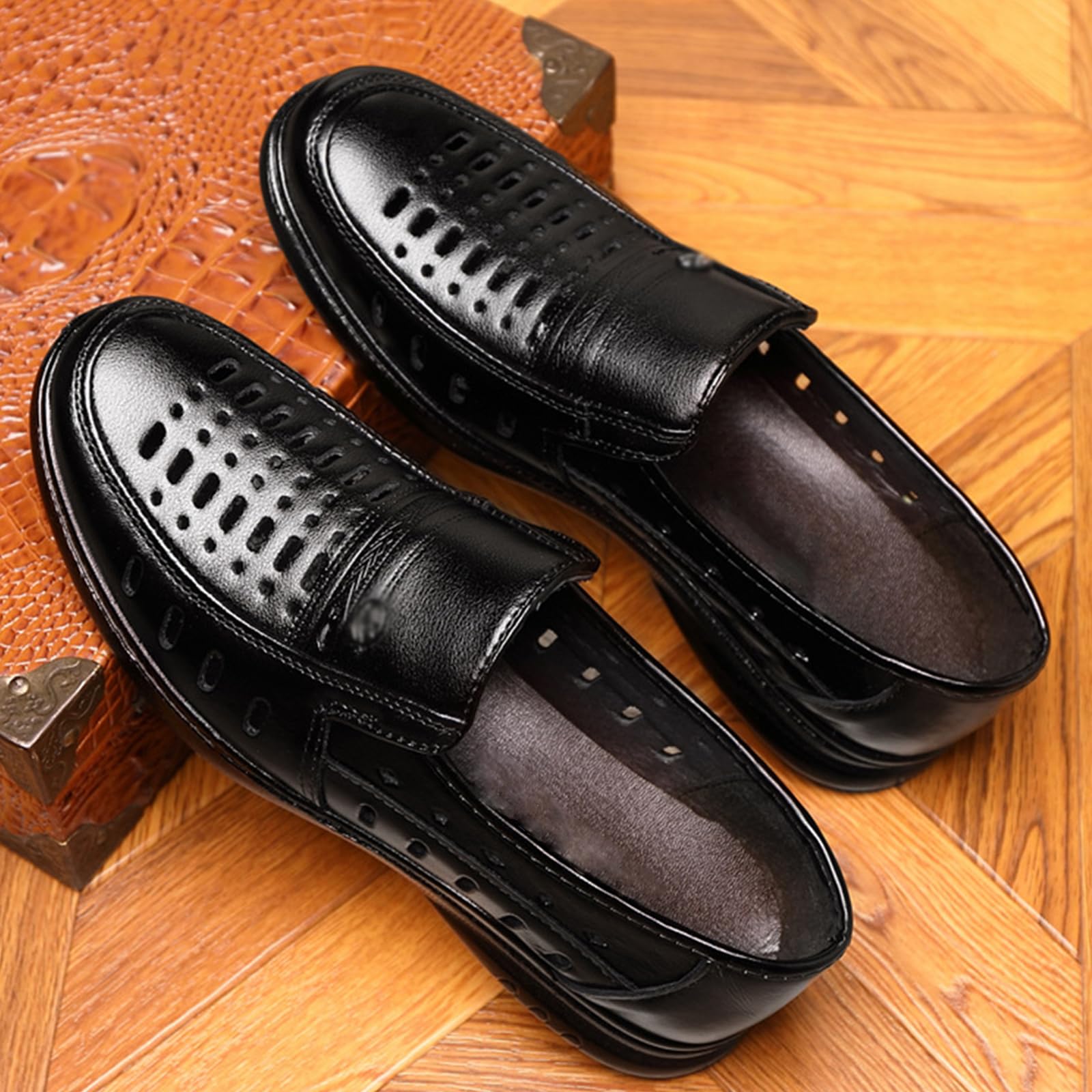 Mocassini da Uomo in Pelle Scarpe Eleganti | leggero, impermeabili, Traspirante, Oxford, Cerimonia, Formale, Business